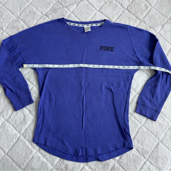 Victoria's Secret PINK | Purple & Black Varsity Crew Neck | Size Small - Picture 9 of 10